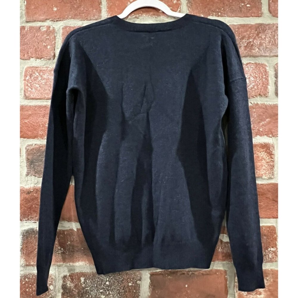 Theory %100 Pure Cashmere Crew Sweater Navy Mens Size Small $300 - Picture 4 of 8